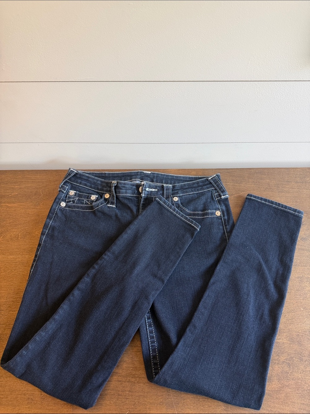 True Religion Women's Skinny Jeans in Dark Indigo